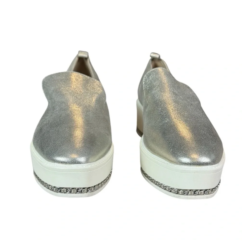 Karl Lagerfeld Paris Brea Champagne Metallic Platform Loafers Size 7.5 EUC - Picture 4 of 9